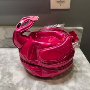 New and Unused Betsey Johnson Hot As Flock Flamingo Bag